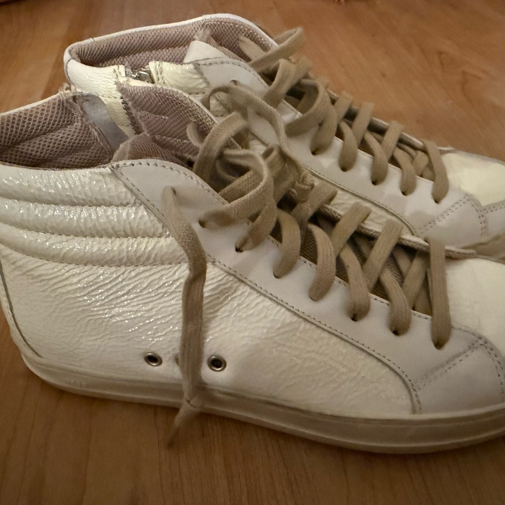 P448 Skate Hightop Cream and White High-Top Sneakers - 38- NWOT - Picture 5 of 13